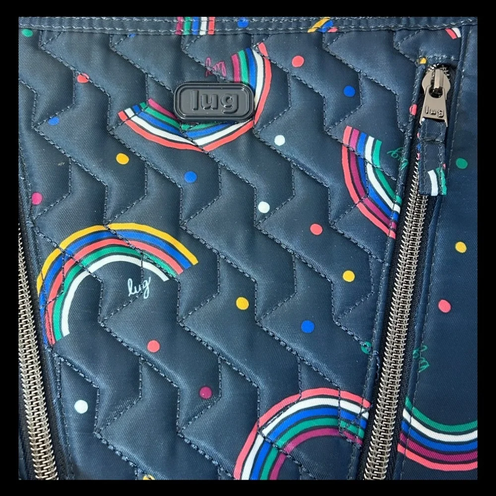 Lug Swivel Rainbow‎ Navy Crossbody Convertible Purse Bag 11
